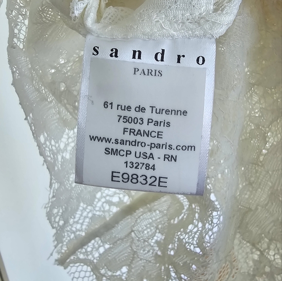 NWT sandro lace roundneck blouse - Picture 8 of 13